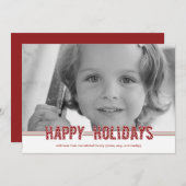 クリスマスカ点々のあるード/ホリデーフォトカードをお願いします シーズンカード (正面/裏面)