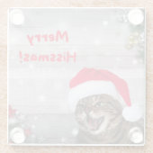 クリスマスガラスのコースター、ヒスマスを望メリーむ ガラスコースター (裏面)