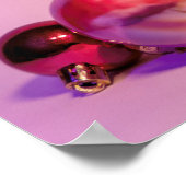 クリスマスガラスボールオーナメントとゴールデンブッダ ポスター (角)