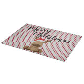 クリスマスガラス切削ボードトナカイ水玉模様P カッティングボード (角)