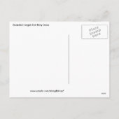 クリスマスガーディアンエンジェルとベビーイエス シーズンポストカード (裏面)