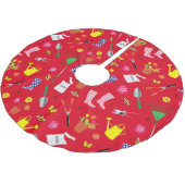 クリスマスガーデニングツール漫画 ブラッシュドポリエステルツリースカート (アングル)