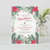 クリスマスガーデンウォーターカラーホリデーパーティー 招待状 (スタンド正面)
