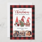 クリスマスガーデン格言バッファロープレイド素朴パイン シーズンカード (正面)