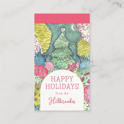 クリスマスガーデンDIYギフトラベルパック 名刺 (裏面)