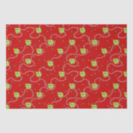 クリスマスガーランドとオーナメント_red 薄葉紙