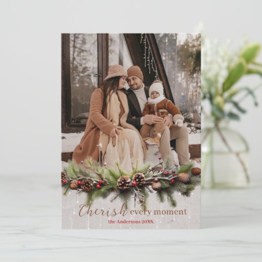 クリスマスガーランドと射撃、 発砲スターズ シーズンカード (スタンド正面)