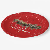 クリスマスガーランドと射撃、 発砲スターズ ペーパープレート (アングル)