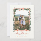 クリスマスガーランドの写真 シーズンカード (正面)