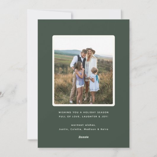 クリスマスガーランドの写真 シーズンカード (裏面)