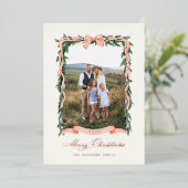 クリスマスガーランドの写真 箔シーズンカード (立ち正面)