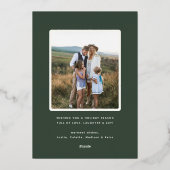 クリスマスガーランドの写真 箔シーズンカード (裏面)