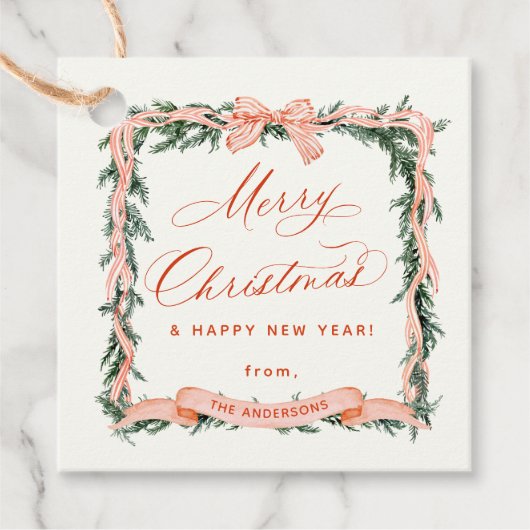 クリスマスガーランドクリスマスフレームギフトラベル フェイバータグ (正面)