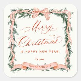 クリスマスガーランドクリスマスフレーム スクエアシール