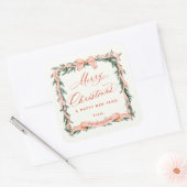 クリスマスガーランドクリスマスフレーム スクエアシール (封筒)