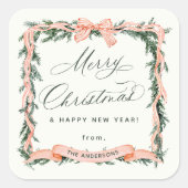 クリスマスガーランドクリスマスフレーム スクエアシール (正面)