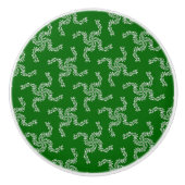 クリスマスガーランドグリーン、クリスマスデコレーション セラミックノブ (正面)