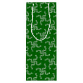 クリスマスガーランドグリーン、クリスマスデコレーション ワインギフトバッグ (裏面)