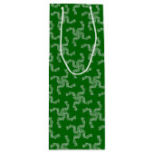 クリスマスガーランドグリーン、クリスマスデコレーション ワインギフトバッグ (正面)