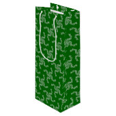 クリスマスガーランドグリーン、クリスマスデコレーション ワインギフトバッグ (正面アングル)