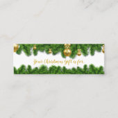 クリスマスガーランドシークレットサンタネームスケッチカード コーリングカード (正面)