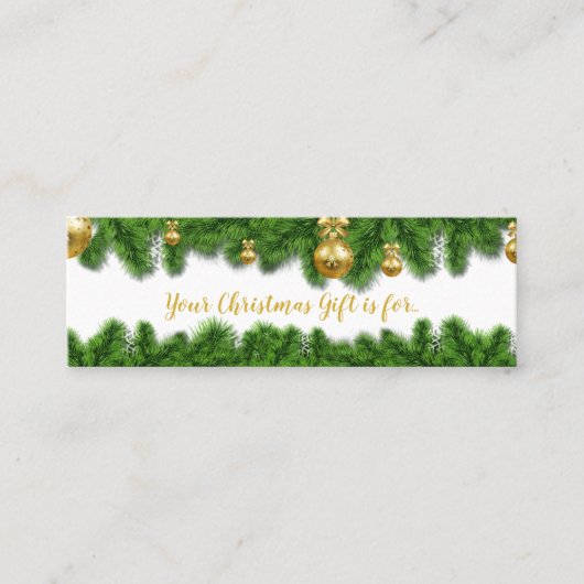 クリスマスガーランドシークレットサンタネームスケッチカード コーリングカード (正面)