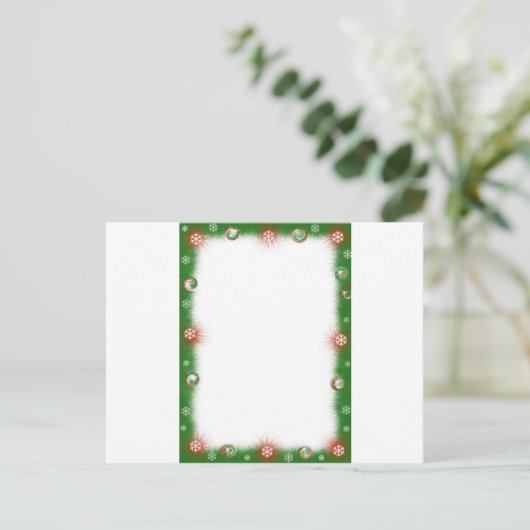 クリスマスガーランドファジー縁ど シーズンポストカード (スタンド正面)