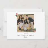 クリスマスガーランドファミリーフォトフラットホリデーカード シーズンカード (裏面)