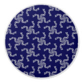 クリスマスガーランドブルー，クリスマスデコレーション，クリスマス セラミックノブ (正面)