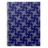 クリスマスガーランドブルー，クリスマスデコレーション，クリスマス ノートブック (正面)