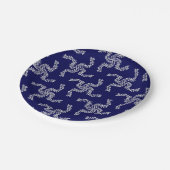 クリスマスガーランドブルー，クリスマスデコレーション，クリスマス ペーパープレート (アングル)