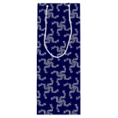 クリスマスガーランドブルー，クリスマスデコレーション，クリスマス ワインギフトバッグ (裏面)