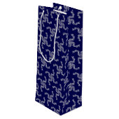 クリスマスガーランドブルー，クリスマスデコレーション，クリスマス ワインギフトバッグ (裏面アングル)