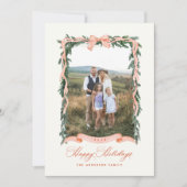 クリスマスガーランドホリデーフォトカード シーズンカード (正面)