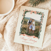 クリスマスガーランドホリデーフォトカード シーズンカード