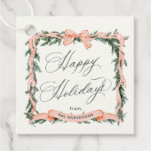 クリスマスガーランドホリデーフレームギフトラベル フェイバータグ (正面)