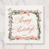 クリスマスガーランドホリデーフレームギフトラベル フェイバータグ (正面)