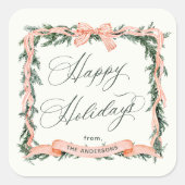 クリスマスガーランドホリデーフレーム スクエアシール (正面)