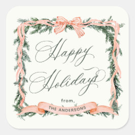 クリスマスガーランドホリデーフレーム スクエアシール