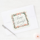 クリスマスガーランドホリデーフレーム スクエアシール (封筒)