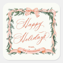 クリスマスガーランドホリデーフレーム スクエアシール