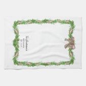 クリスマスガーランドボウファミリーキッチンカスタム キッチンタオル (横)