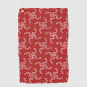 クリスマスガーランドレッド、クリスマスデコレーション、クリスマス ゴルフタオル (正面)