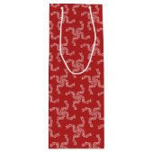 クリスマスガーランドレッド、クリスマスデコレーション、クリスマス ワインギフトバッグ (正面)