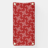 クリスマスガーランドレッド、クリスマスデコレーション、クリスマス 横断幕 (縦)