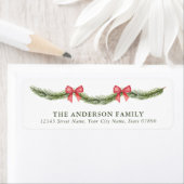 クリスマスガーランド差出人住所ラベル ラベル (インサイチュ)