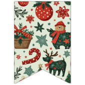 クリスマスガーランド バンティングフラッグ (第2の旗)