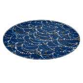 クリスマスガーランド:フェスティバルのシームレスなパターン カッティングボード (角)