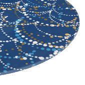 クリスマスガーランド:フェスティバルのシームレスなパターン カッティングボード (角)