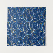 クリスマスガーランド：フェスティバルのシームレスなパターン タペストリー (正面(横))